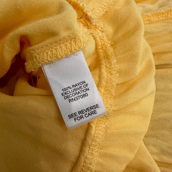 Cato Yellow Layered Ruffle dress Sz Med - Picture 8 of 8